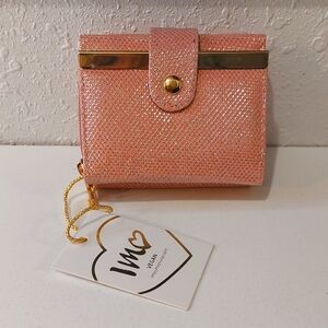 Imoshion Pink Sparkly Wallet with Gold Accents
